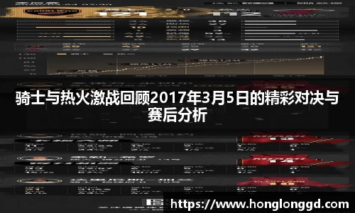 骑士与热火激战回顾2017年3月5日的精彩对决与赛后分析